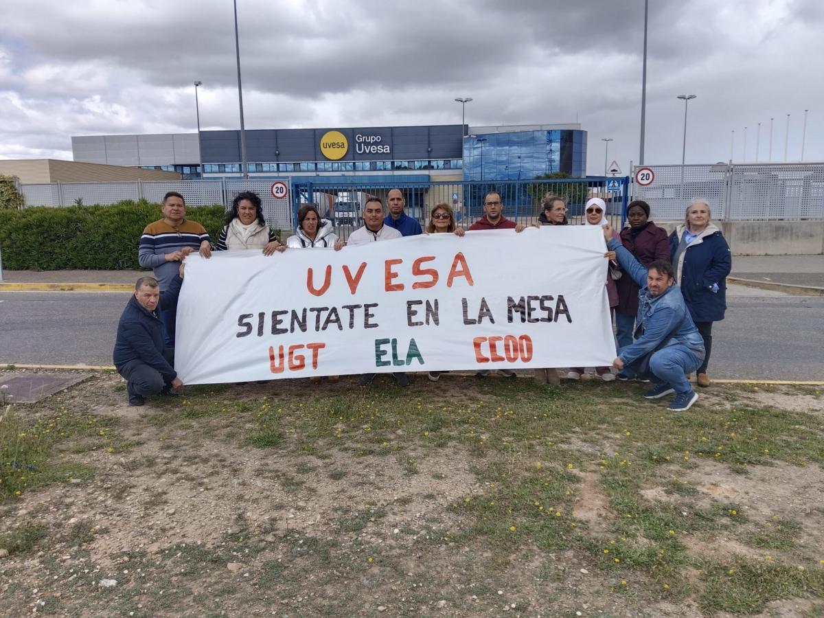 Concentración en UVESA Tudela a mediados de mayo