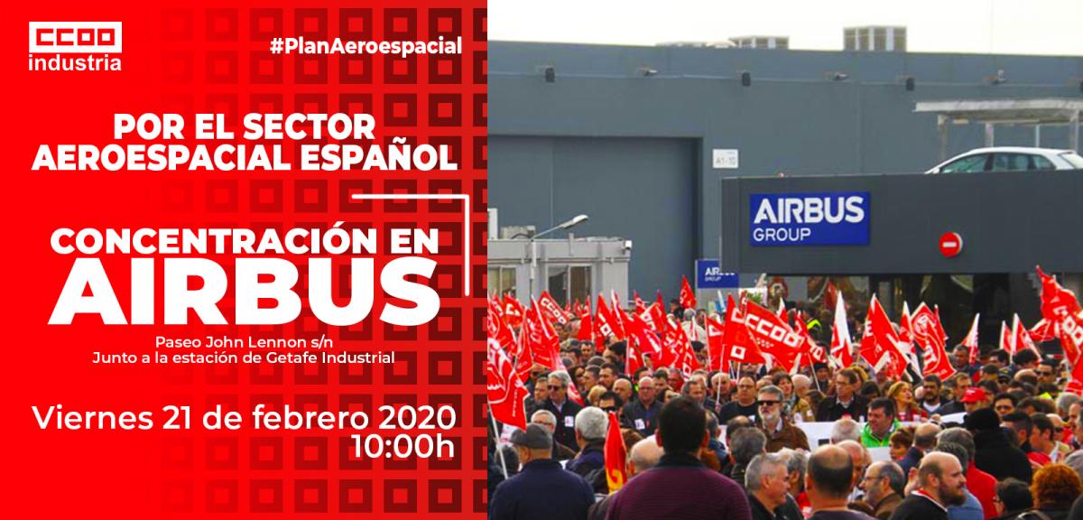 cartel movilizacion. airbus