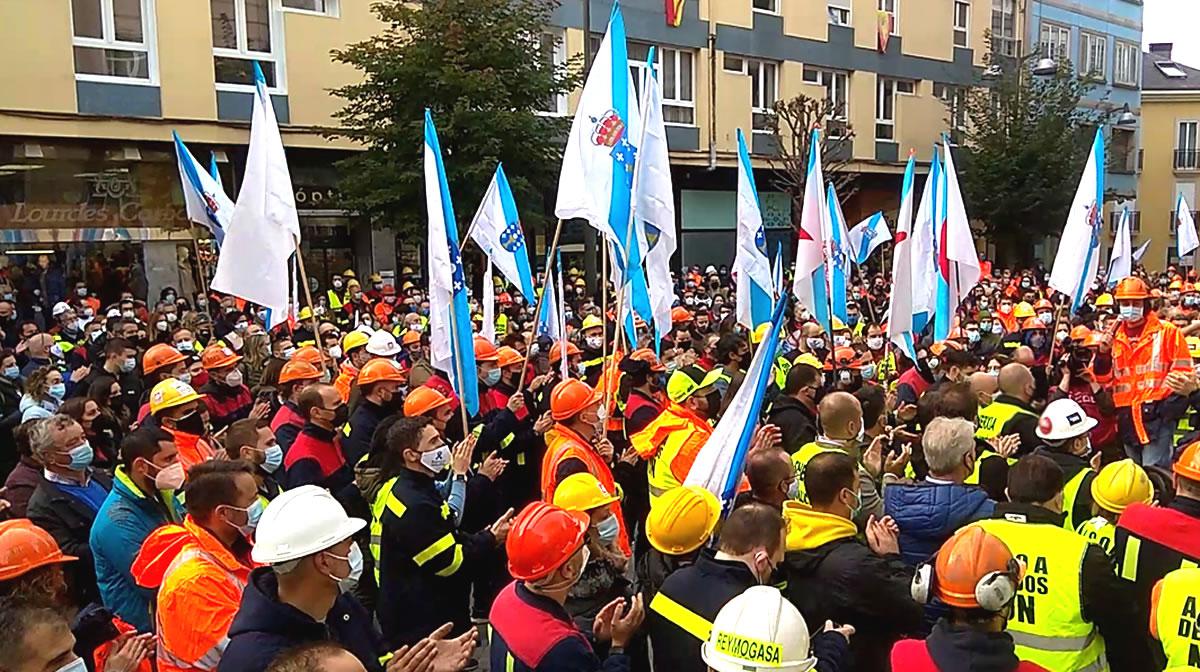 O persoal de Alcoa manifestouse en Lugo para esixir solucins