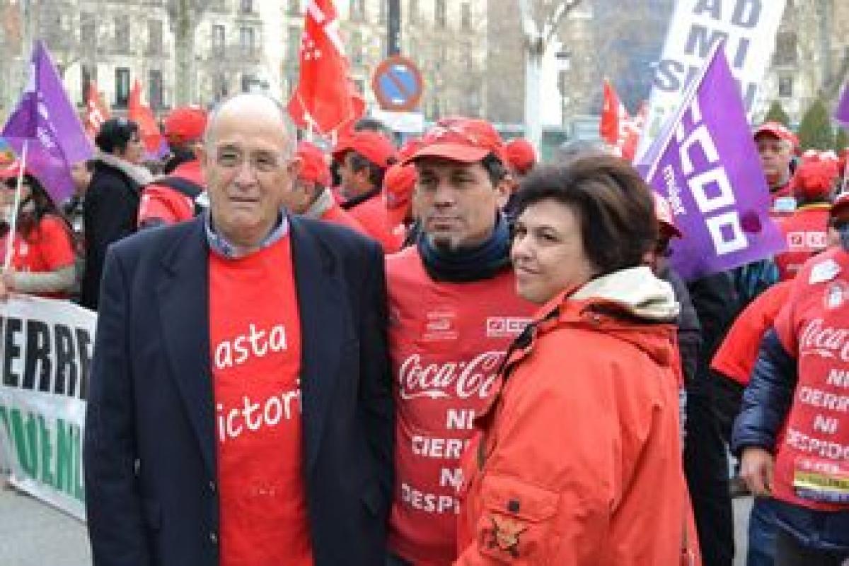 Mercedes Perez junto a los compaeros Asenjo y Bermejo