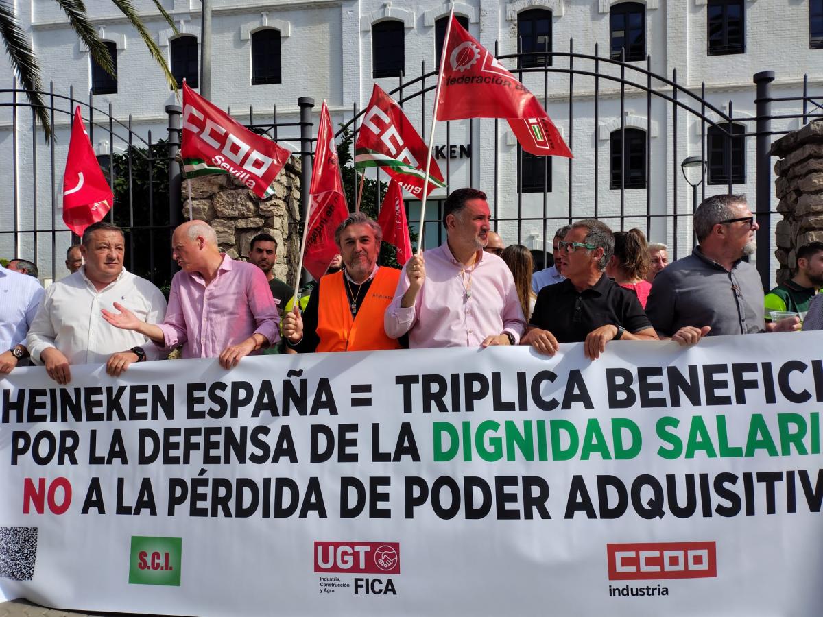 Las personas trabajadoras de Heineken por la dignidad salarial y no a la pérdida de poder adquisitivo.
