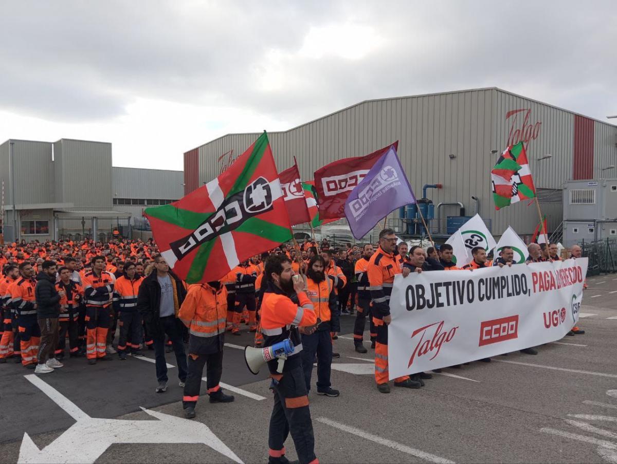 Movilización de la plantilla de Talgo en febrero de 2025